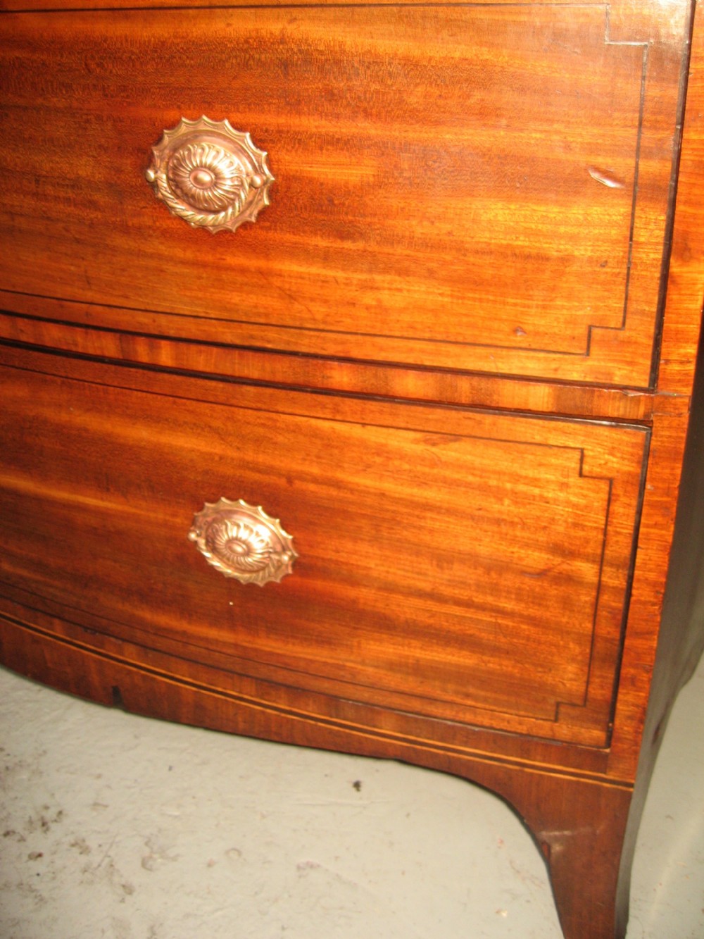 Antique Regency period  mahogany tall boy  View II