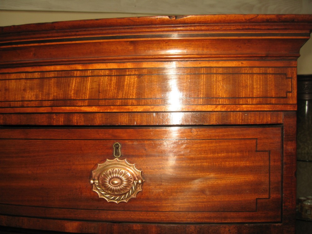 Antique Regency period  mahogany tall boy  View III