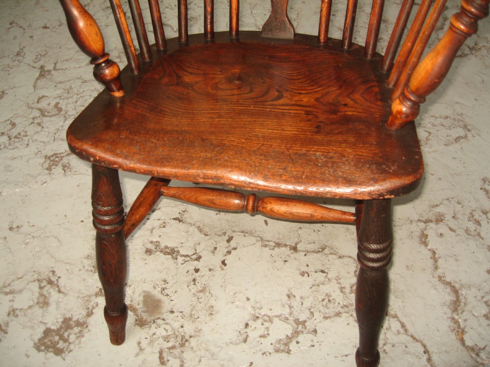19TH  century ash and elm  low  windsor chair View V