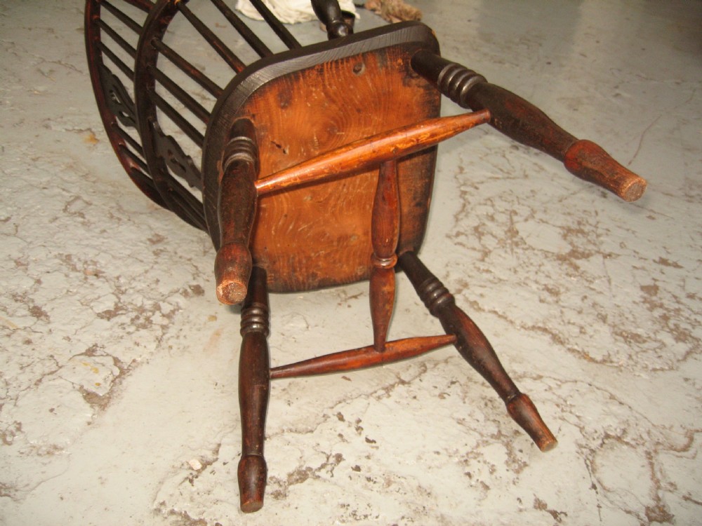 19TH  century ash and elm  low  windsor chair View VI