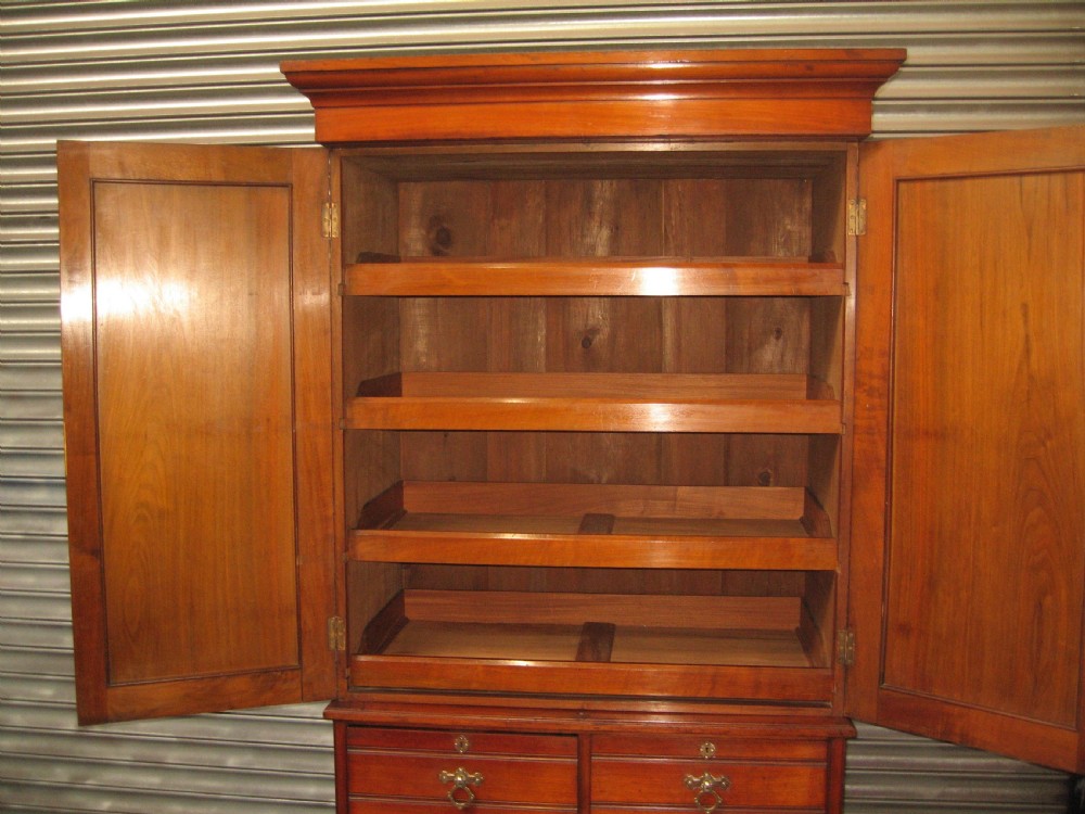 Victorian walnut press ,cupboard on chest. View VIII