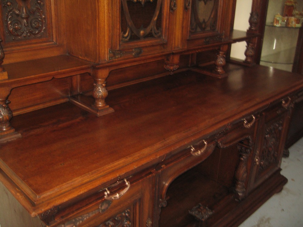 impressive large oak sideboard dresser View XIV