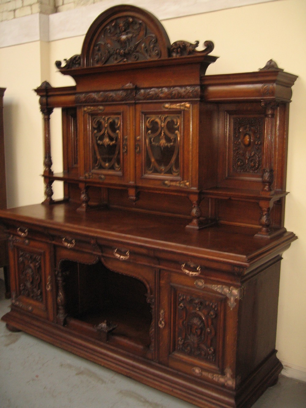 impressive large oak sideboard dresser View XVII