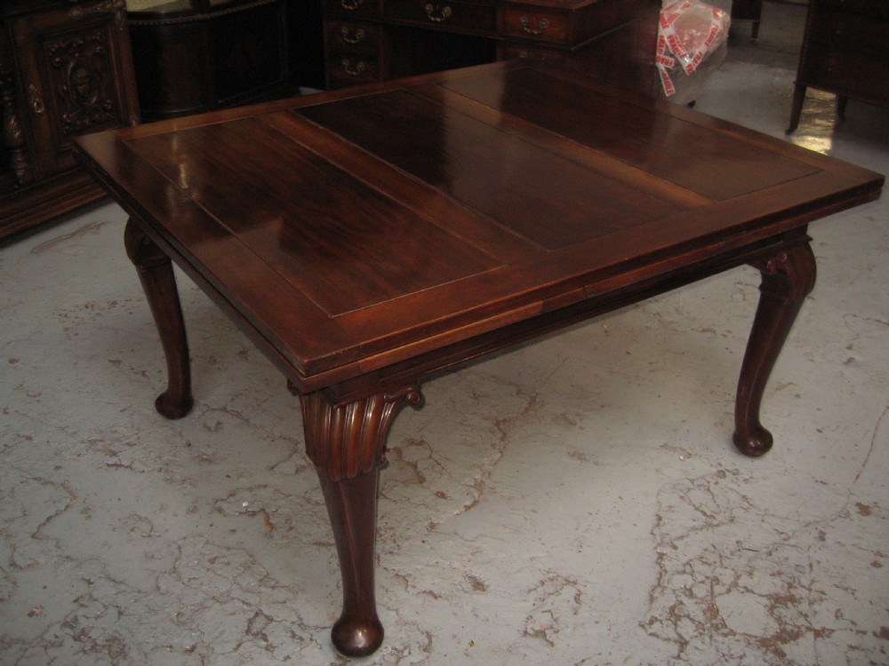 Large mahogany extending dining  View V