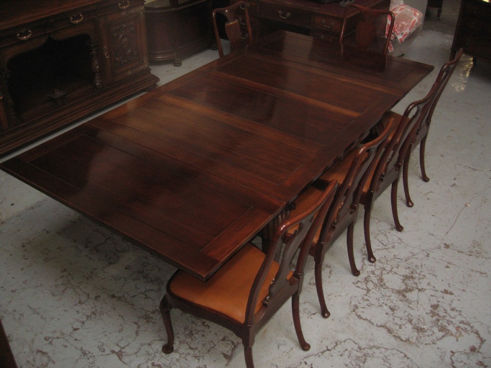 Large mahogany extending dining  View VI