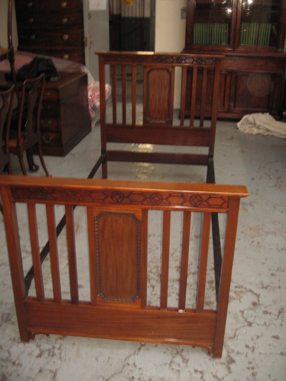 Edwardian mahogany single  bed, View IV