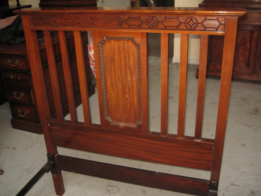 Edwardian mahogany single  bed, View V