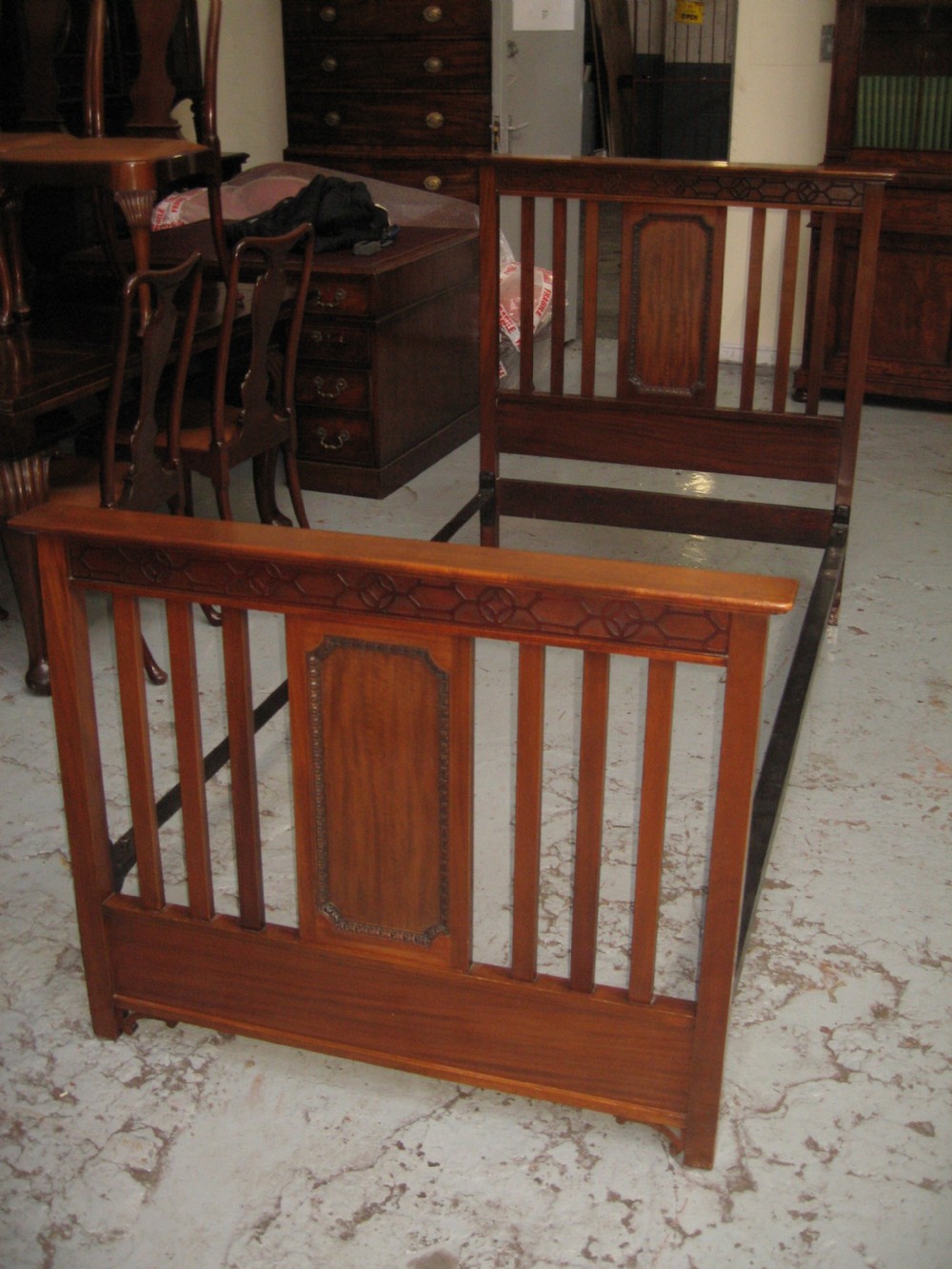 Edwardian mahogany single  bed, View VI