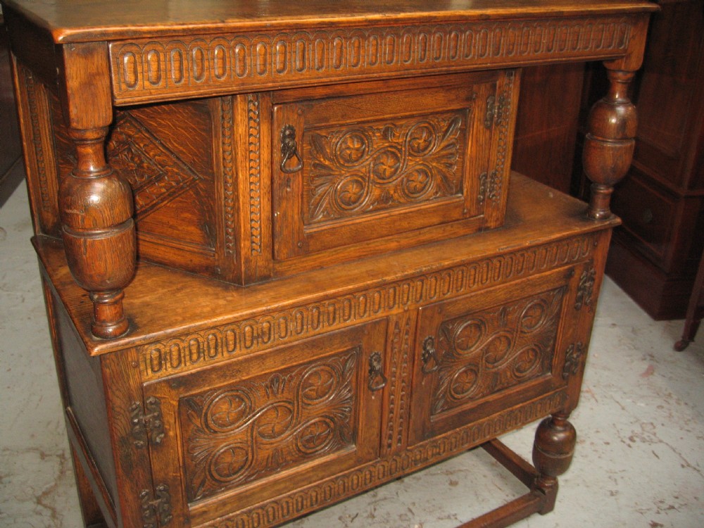 Small size antique style court cupboard View II