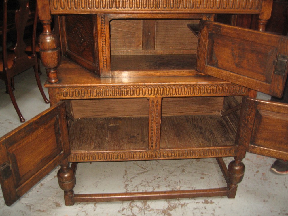 Small size antique style court cupboard View V