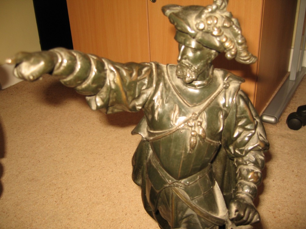 Pair of 19th century metal figures  soldiers View VIII