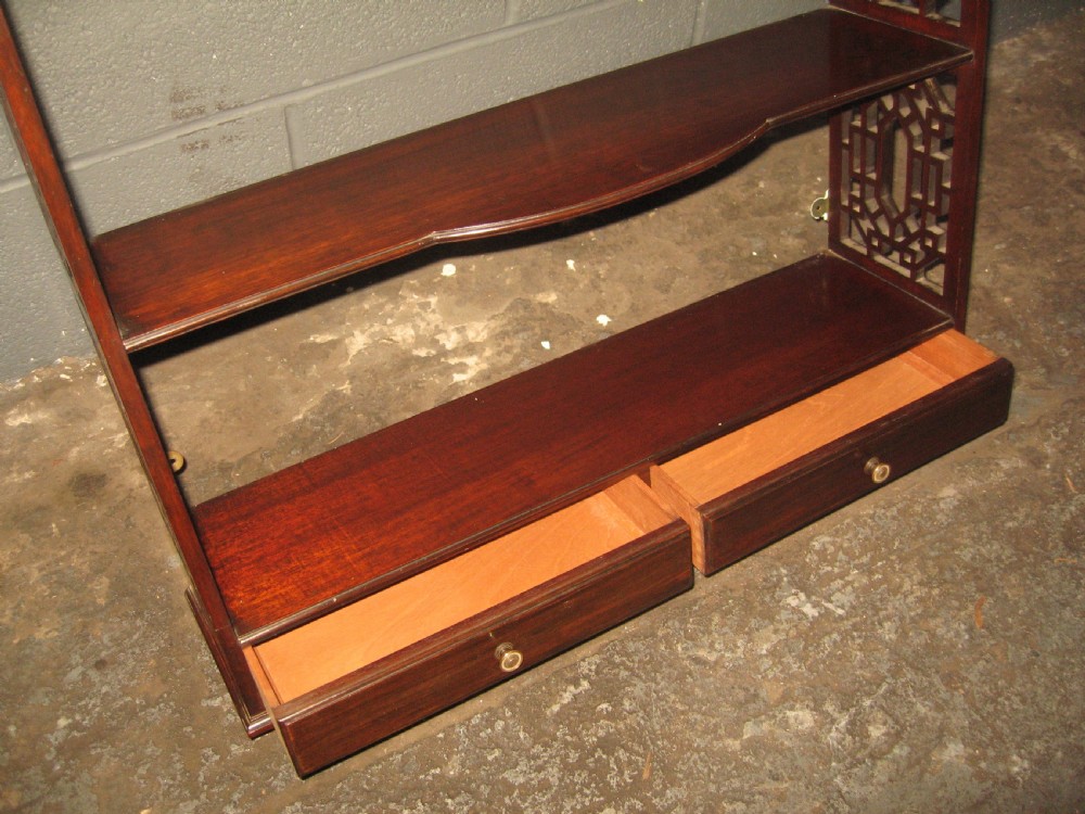 Mahogany wall  or shelf  display rack View III