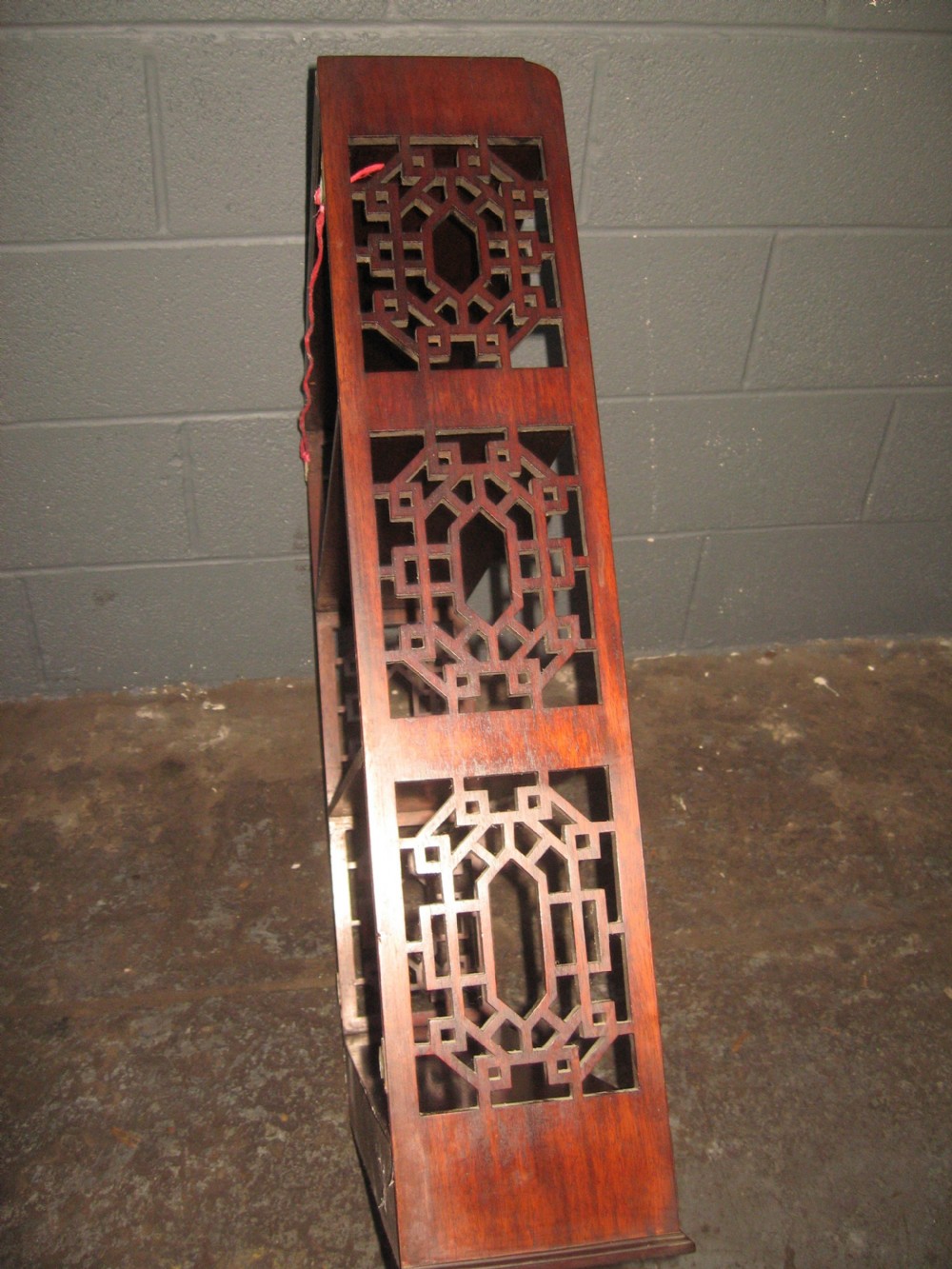 Mahogany wall  or shelf  display rack View IV