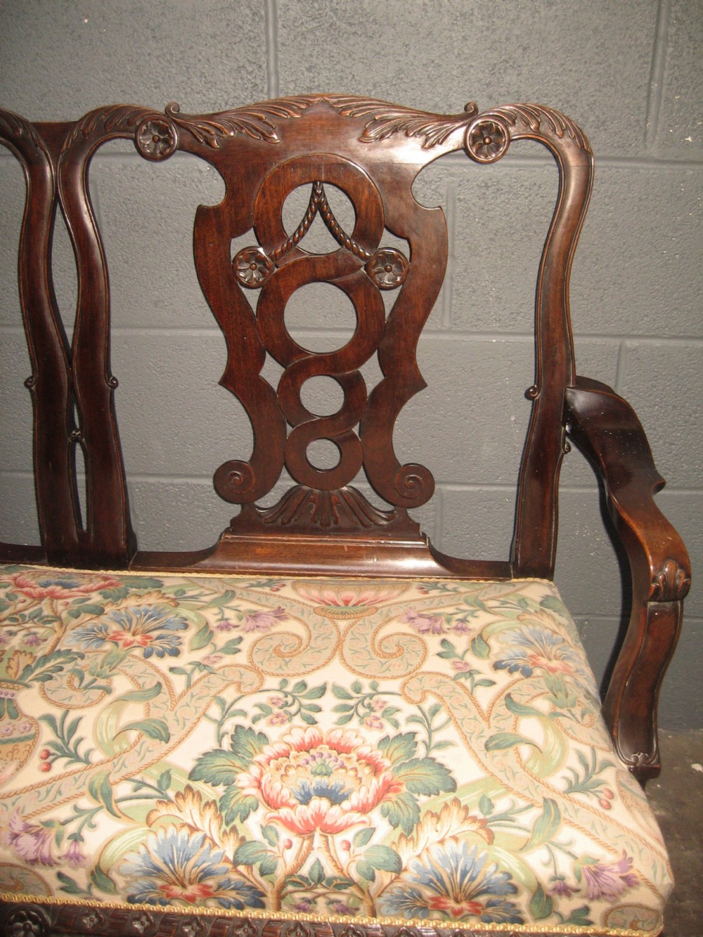 Antique Georgian  style mahogany sofa couch View II