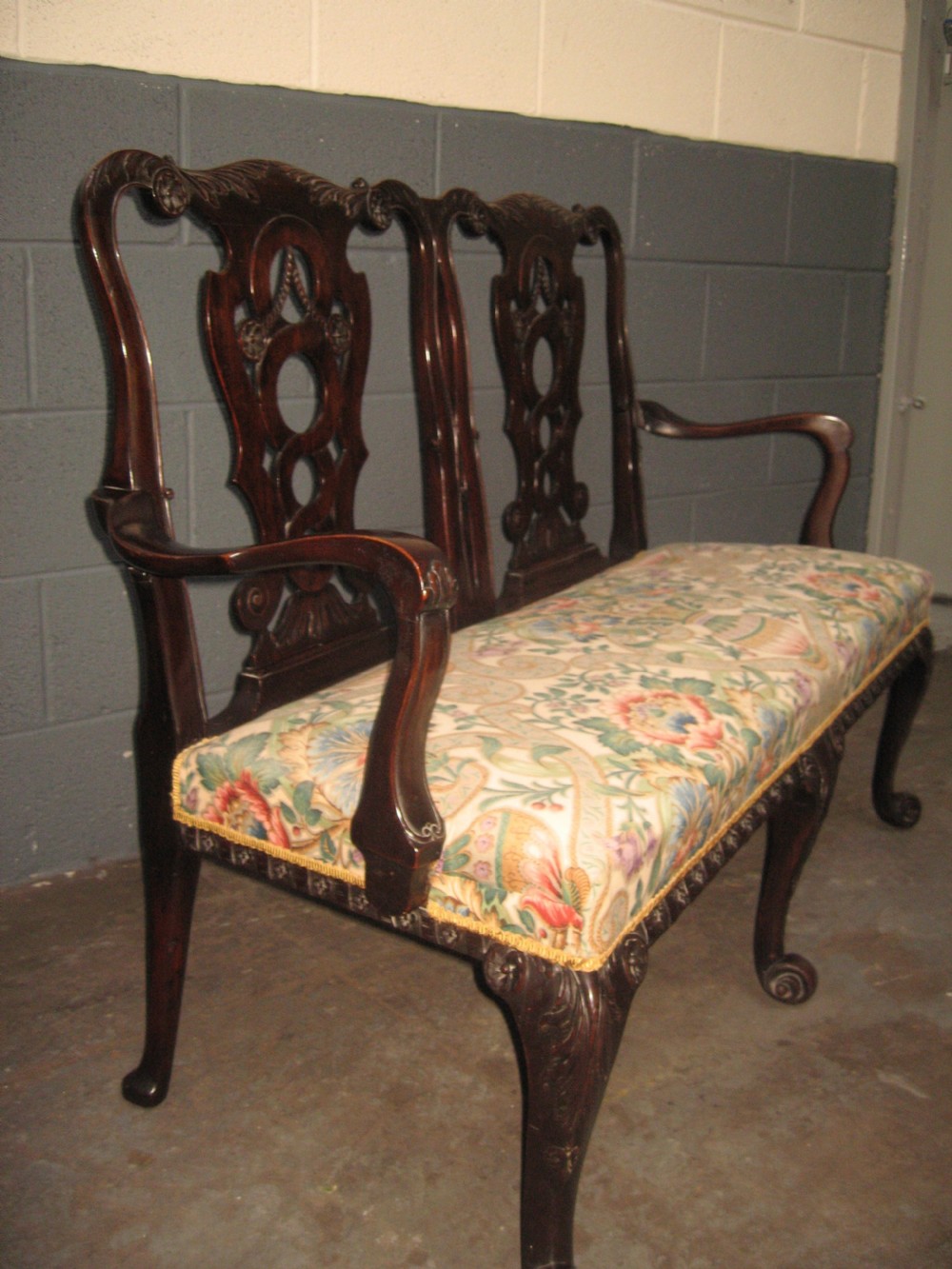 Antique Georgian  style mahogany sofa couch View IV