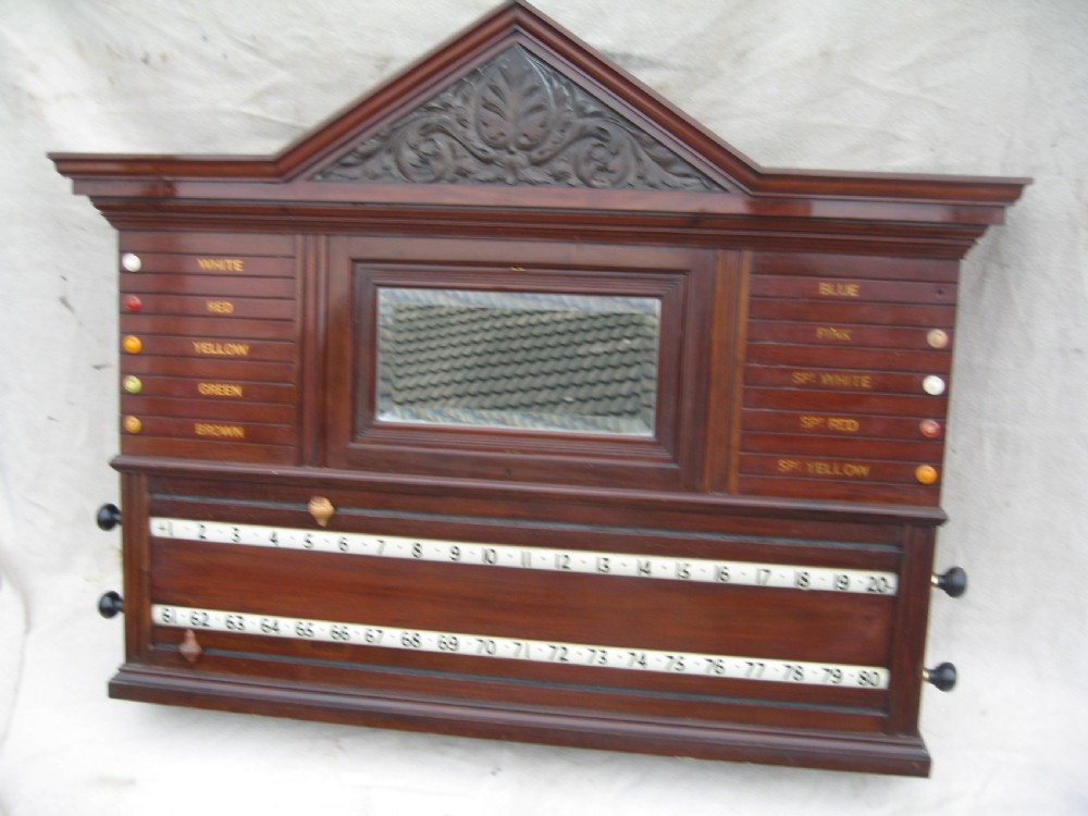 Good mahogany billiards snooker  score board
