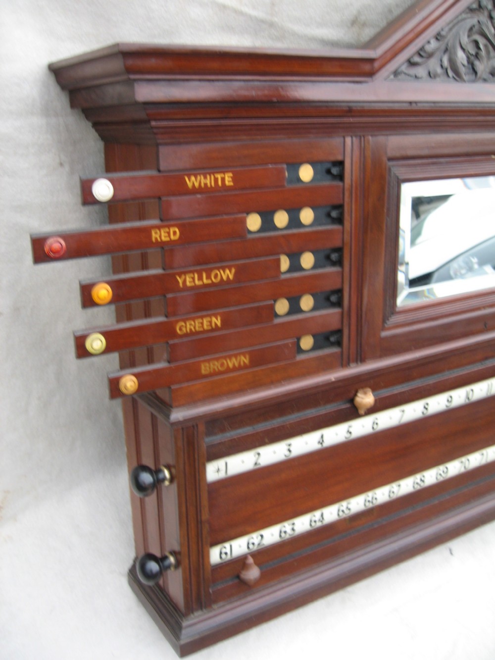 Good mahogany billiards snooker  score board View II