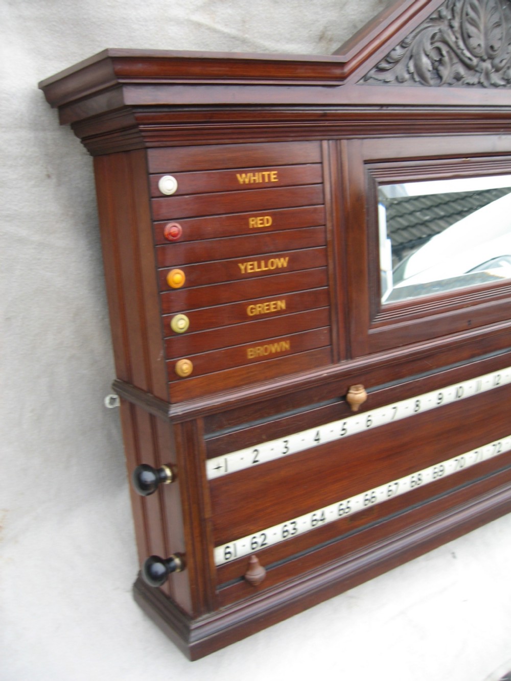 Good mahogany billiards snooker  score board View IV
