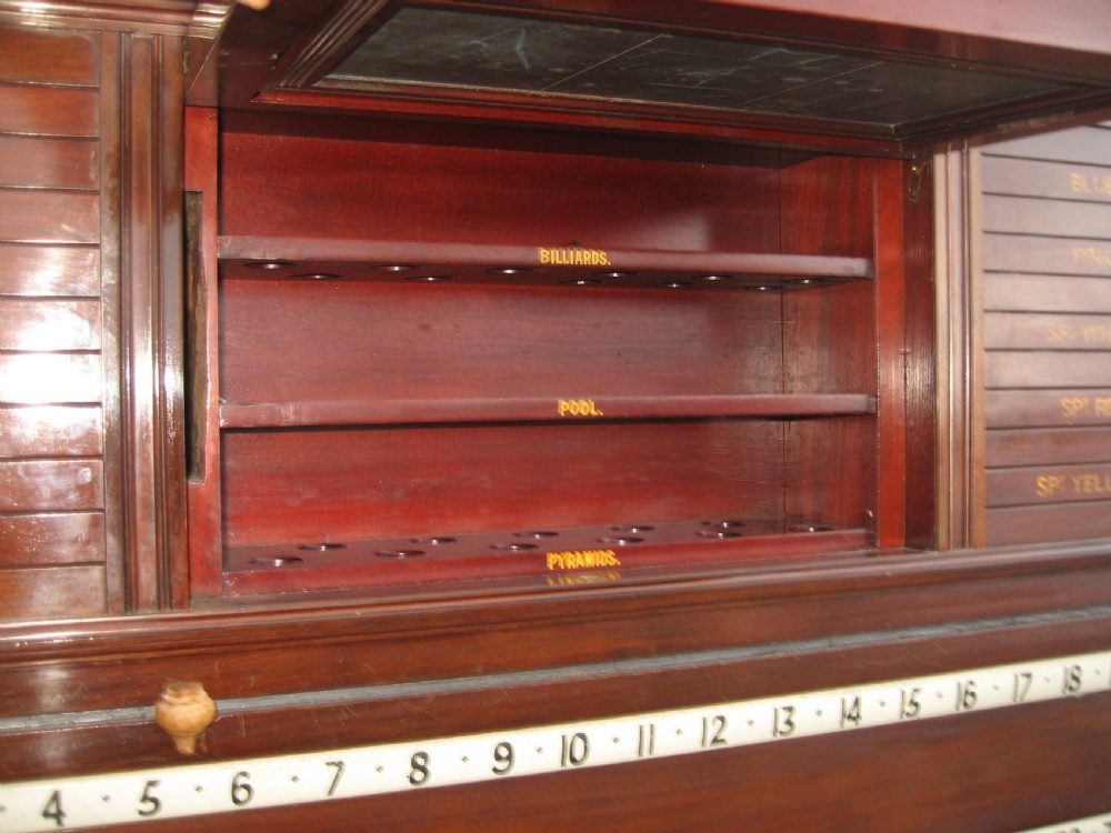 Good mahogany billiards snooker  score board View VI