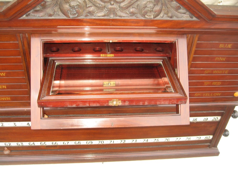 Good mahogany billiards snooker  score board View VII
