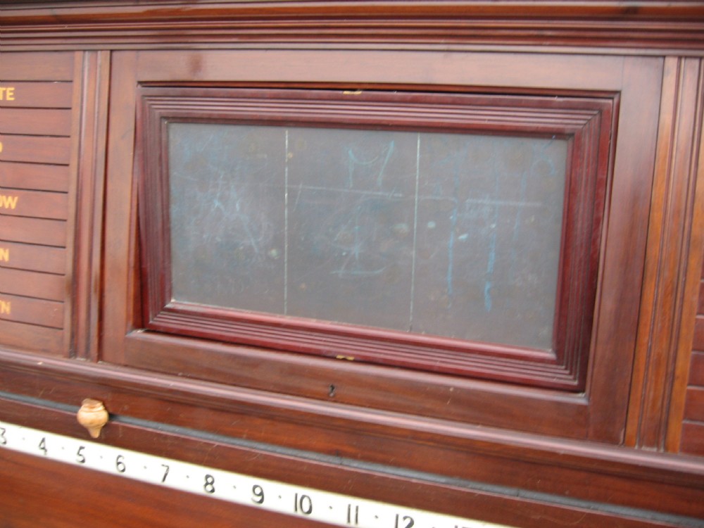 Good mahogany billiards snooker  score board View VIII