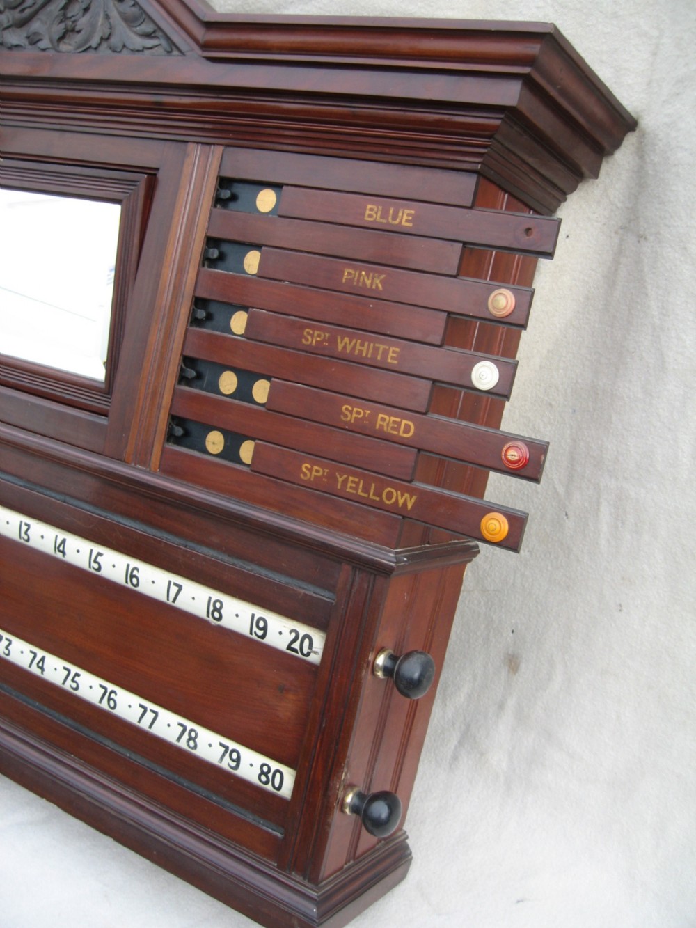 Good mahogany billiards snooker  score board View X