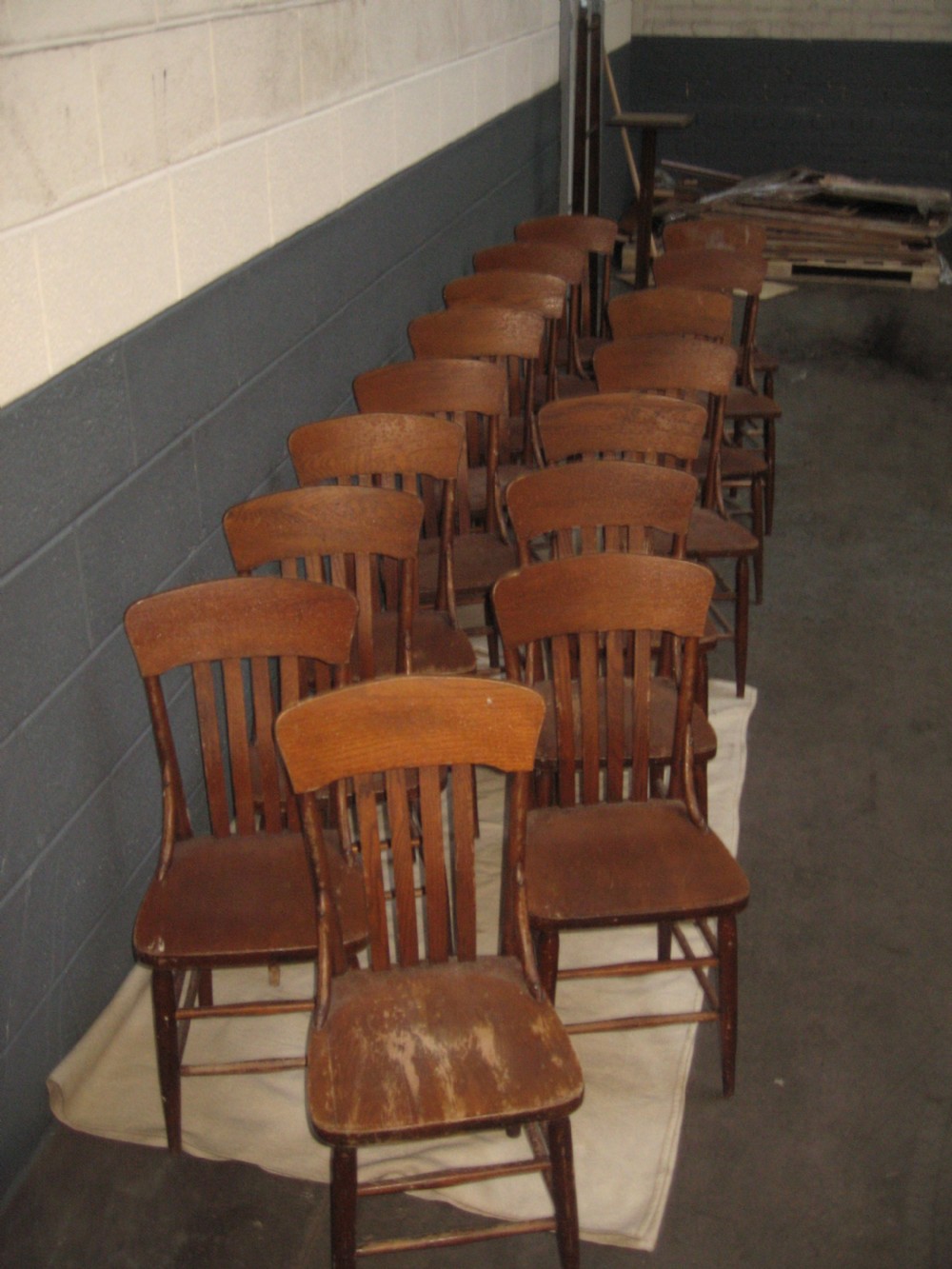 Set of 16 ash  wood kitchen type  chairs View VII
