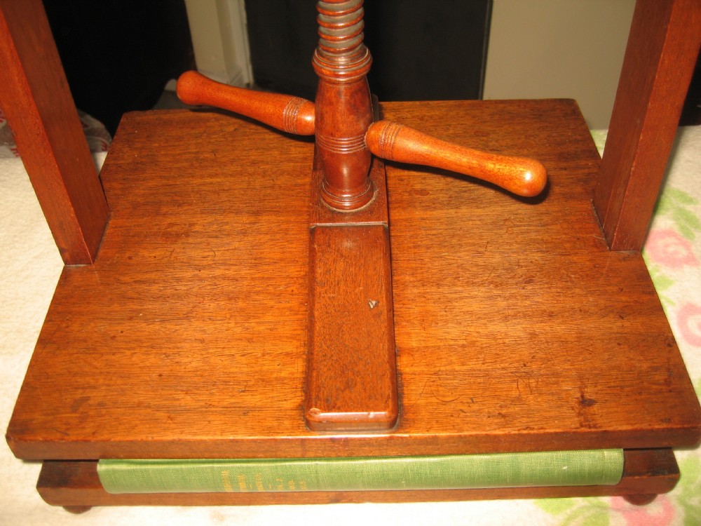 Antique wooden book press View IV