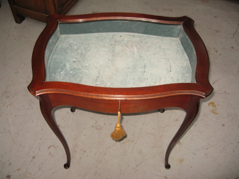 Edwardian Mahogany table display show case  View II