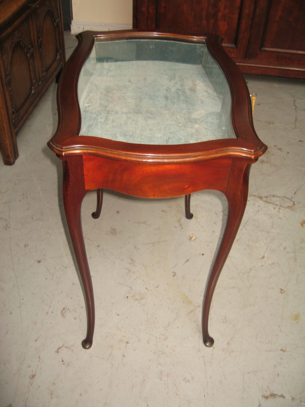 Edwardian Mahogany table display show case  View III