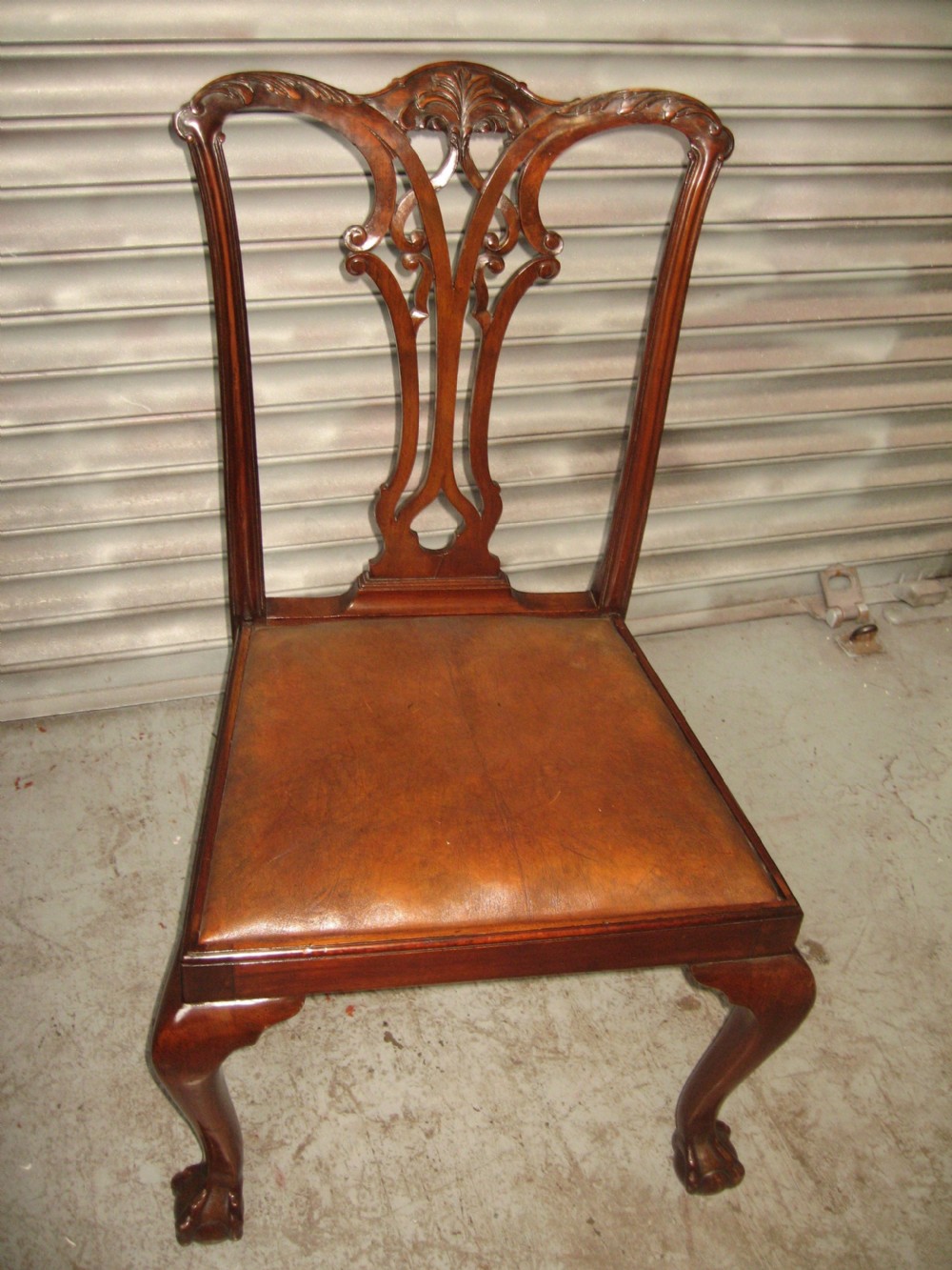 Set of  five plus carver chair  Chippendale style chairs. View II