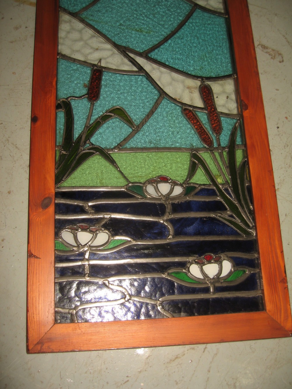 Coloured leaded glass show panel View II