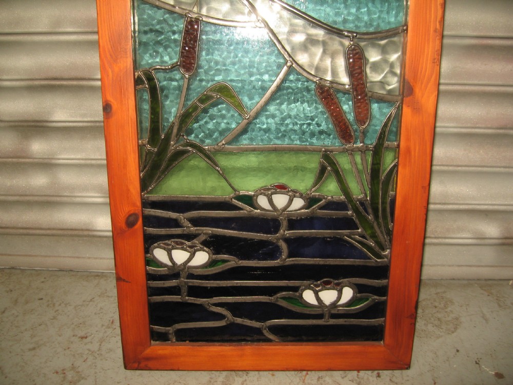 Coloured leaded glass show panel View V