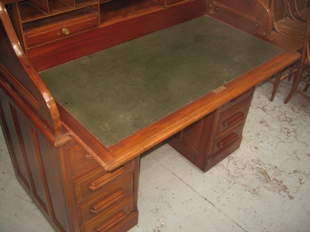Mahogany roll top desk View IV