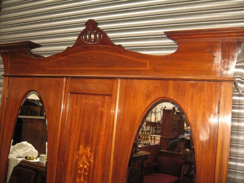 Edwardian mahogany two door wardrobe View IV