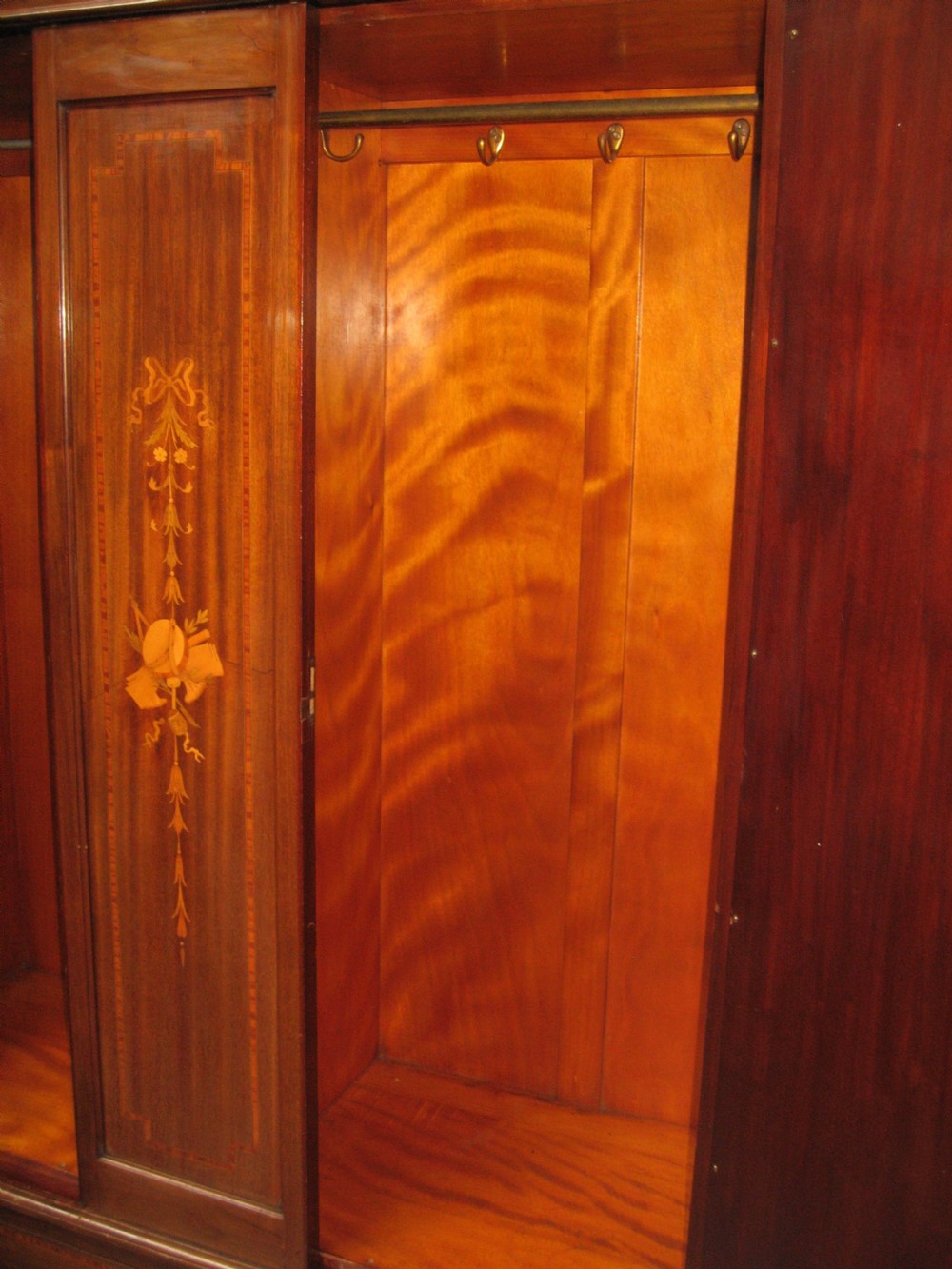 Edwardian mahogany two door wardrobe View VII