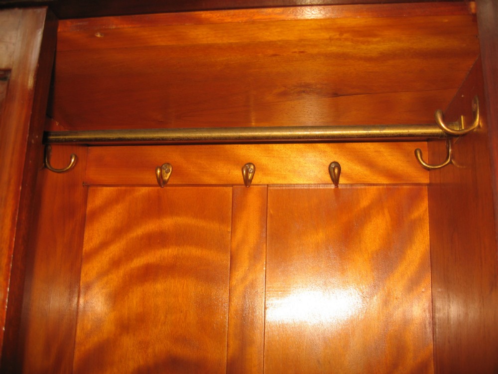 Edwardian mahogany two door wardrobe View VIII