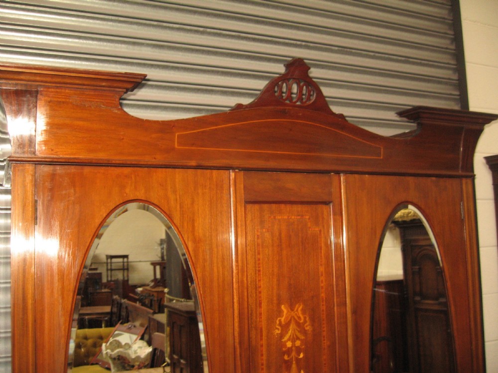 Edwardian mahogany two door wardrobe View IX