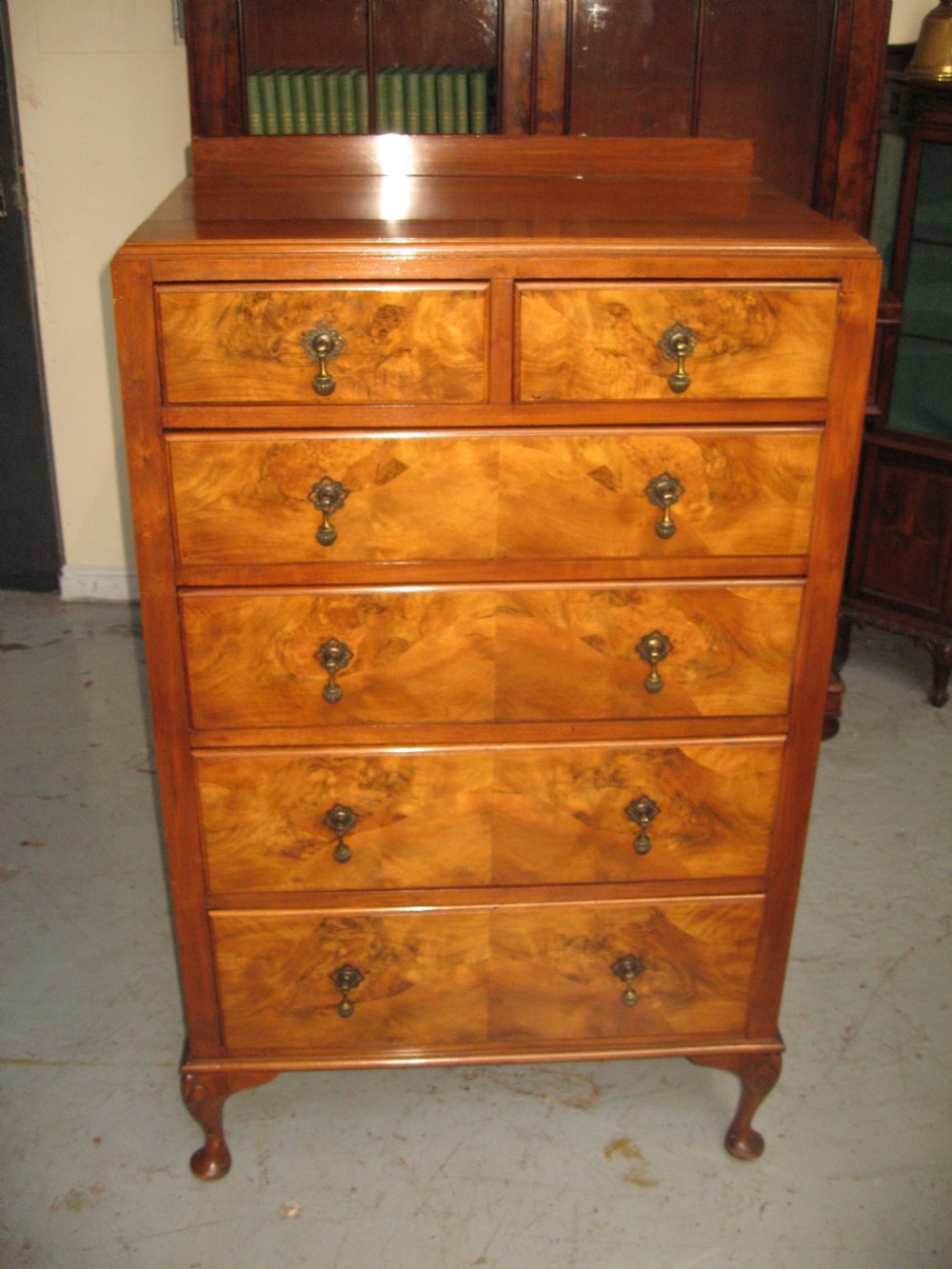 Walnut  tall chest of drawers