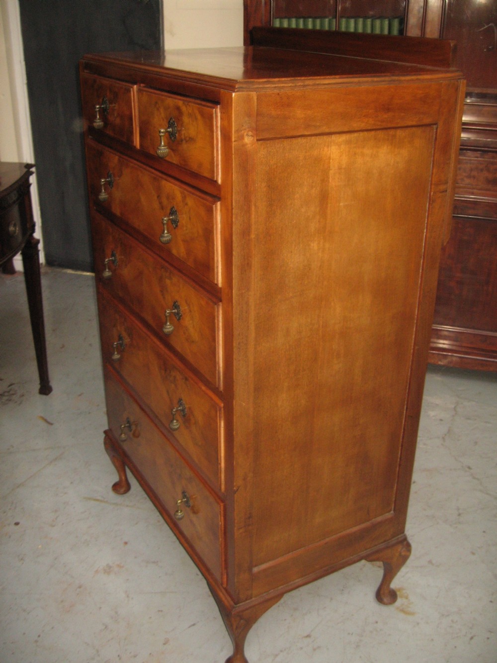 Walnut  tall chest of drawers View V
