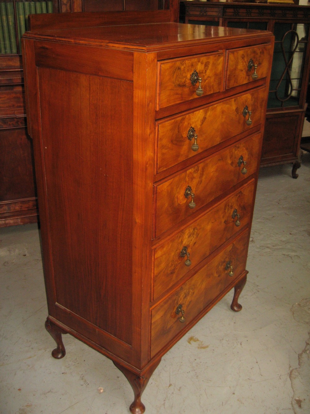 Walnut  tall chest of drawers View VI