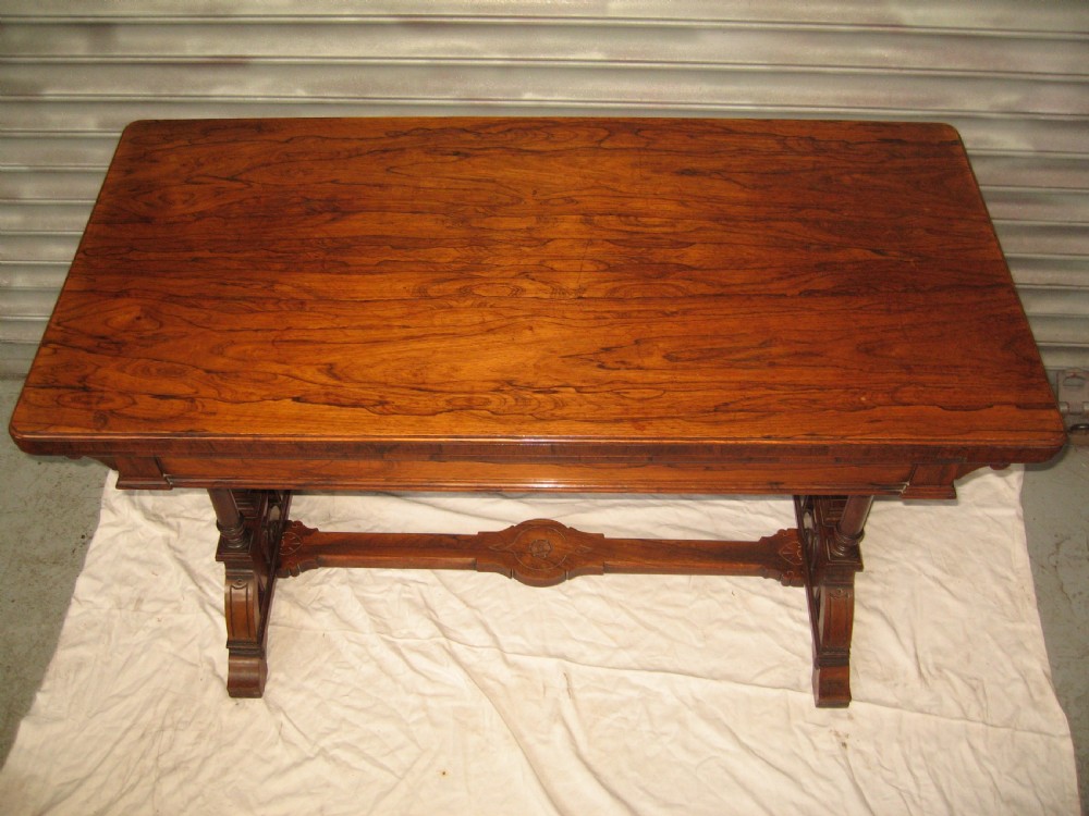 Large size Antique Victorian rosewood card games table View IV