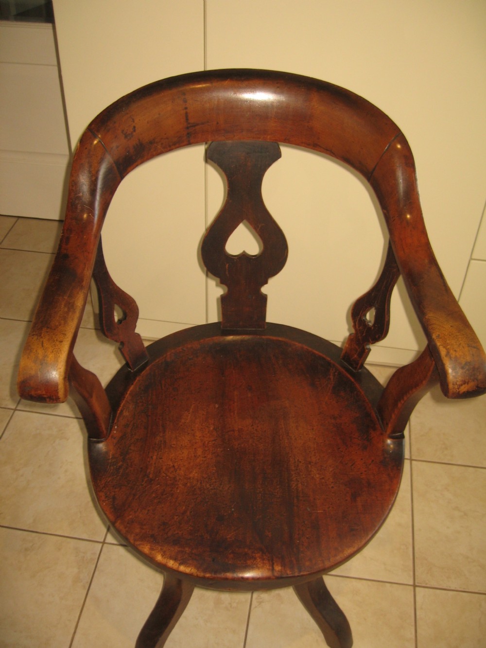 Late Victorian swivel office arm chair View II