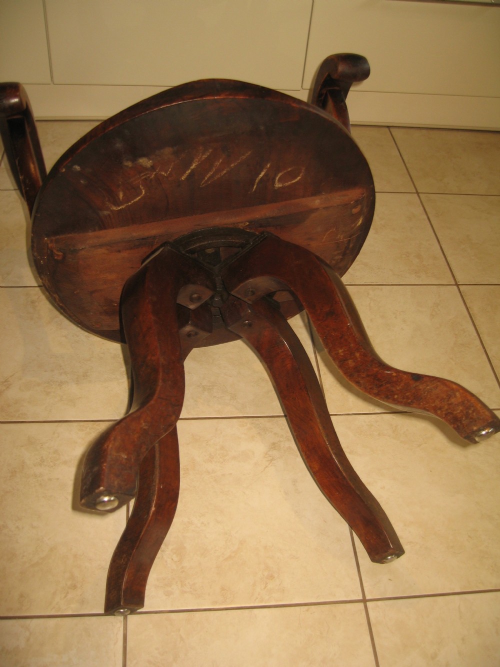 Late Victorian swivel office arm chair View VI