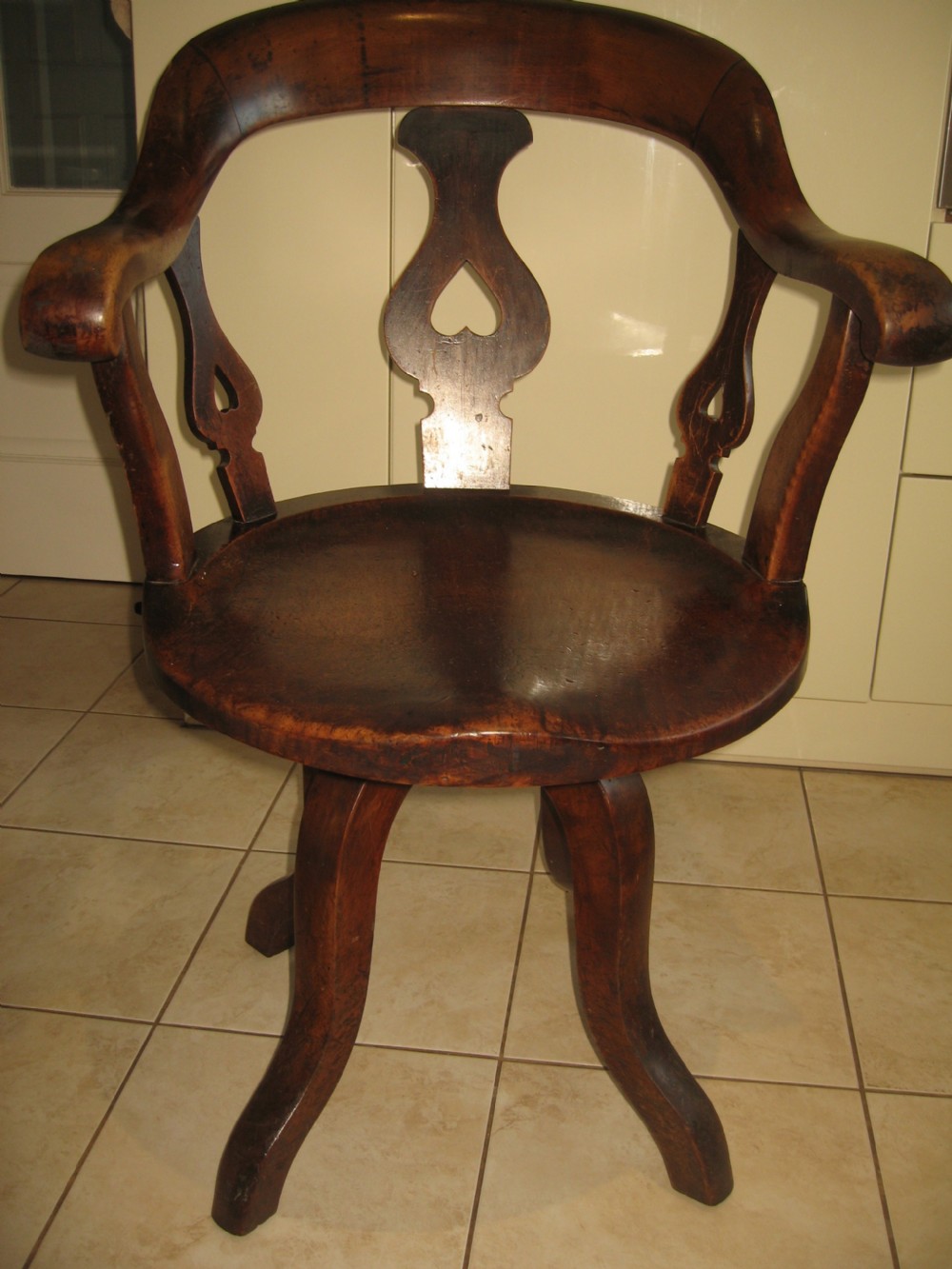 Late Victorian swivel office arm chair View VII