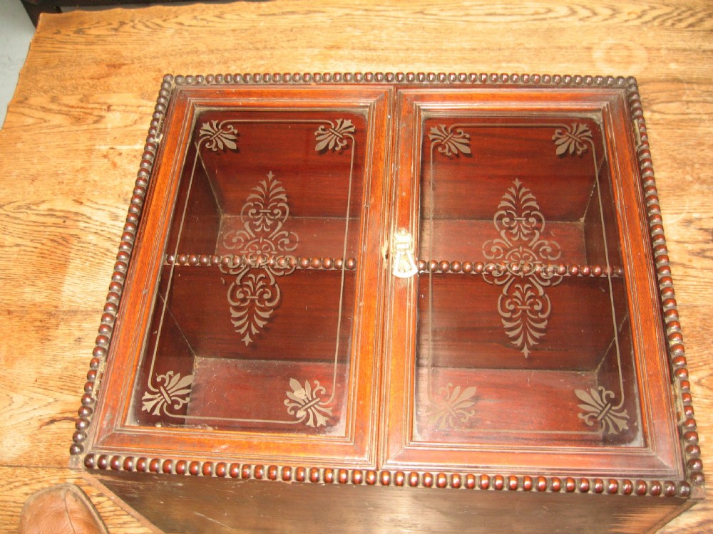 Small Victorian mahogany shelf or wall display cabinet View VII