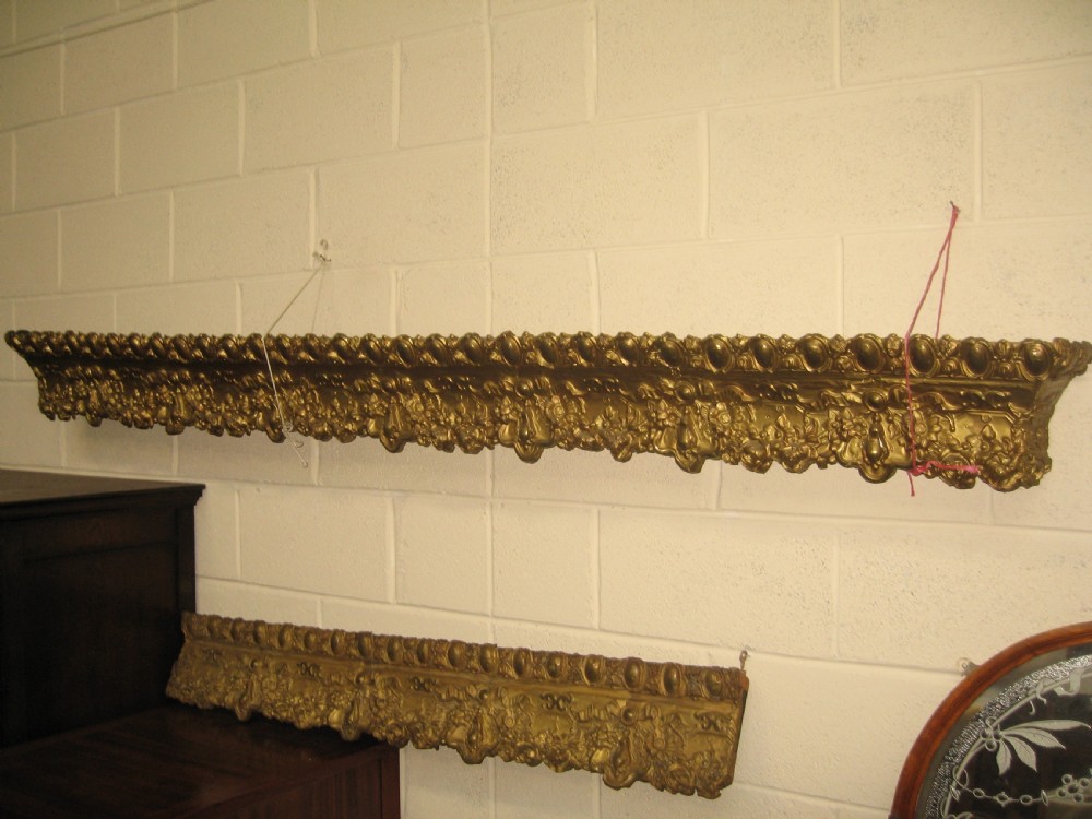 Large  19th century  brass  window or door way Pelmit