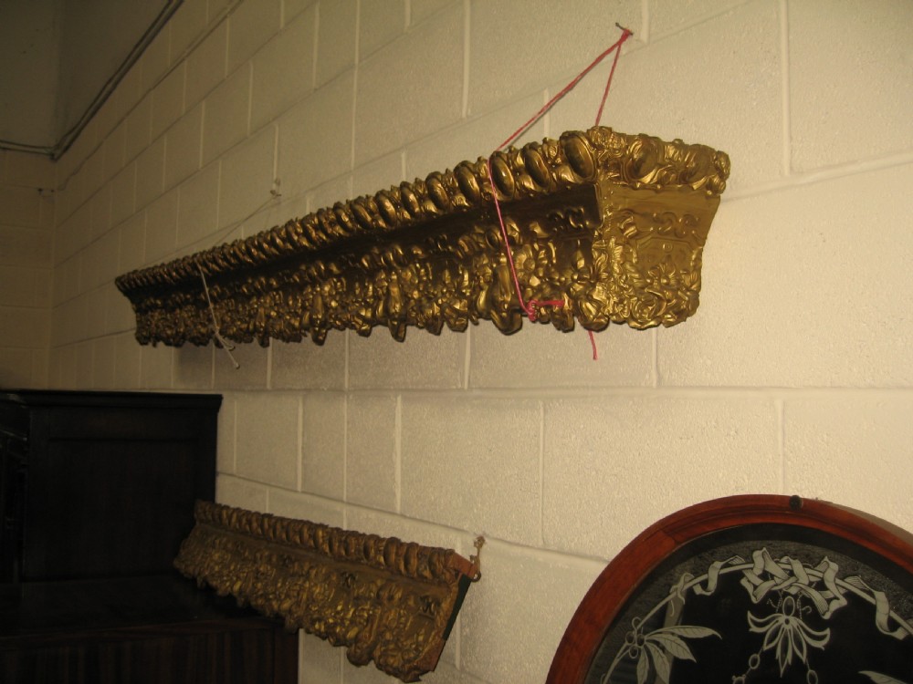 Large  19th century  brass  window or door way Pelmit View V
