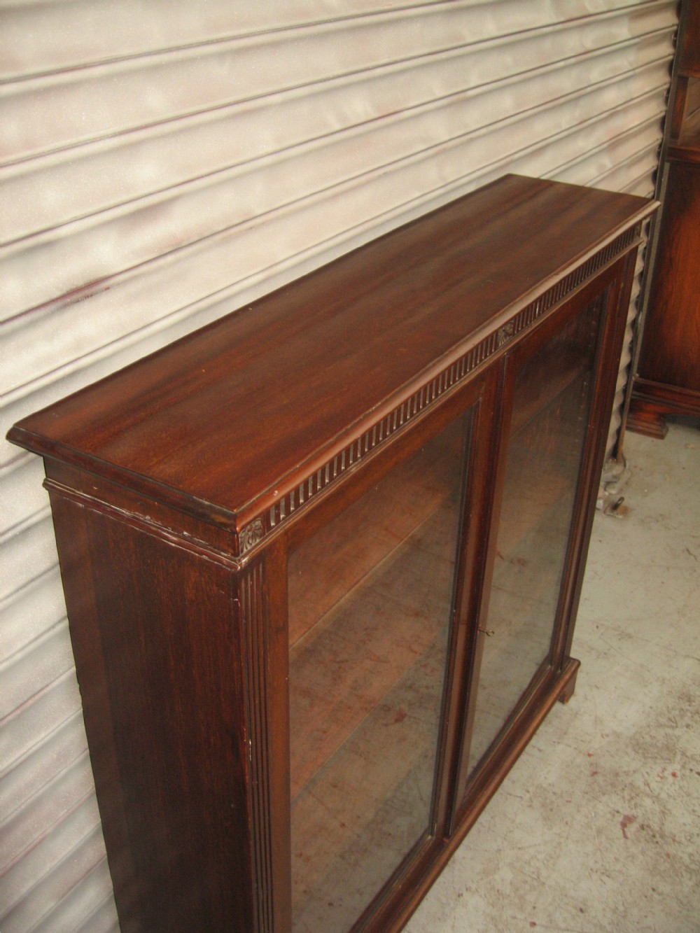 Edwardian mahogany two door bookcase View IV