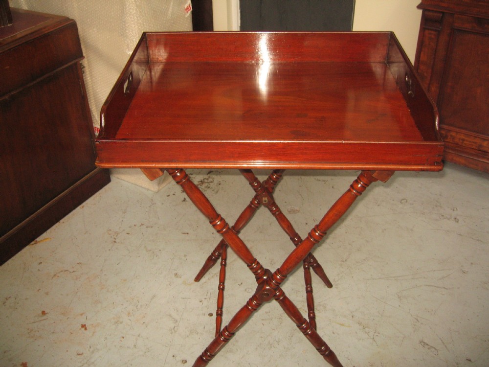 Good 19th century mahogany  butlers folding  stand